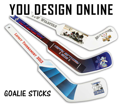 Plastic Goalie Hockey Stick (White) Design Online or Upload Your Artwork