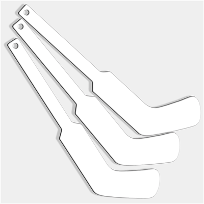 Plastic Goalie Hockey Sticks (Blank White)